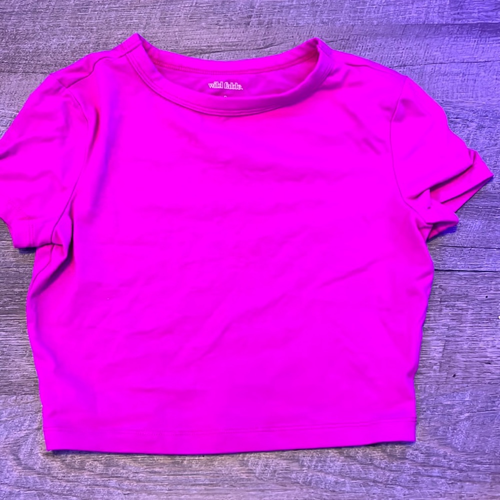 pink crop top